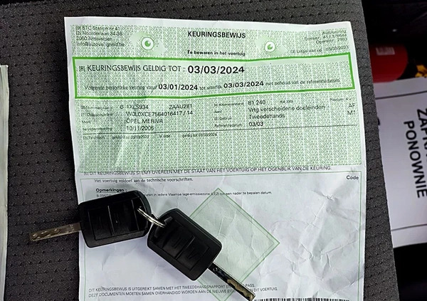 Opel Meriva cena 13900 przebieg: 97000, rok produkcji 2005 z Lubartów małe 497